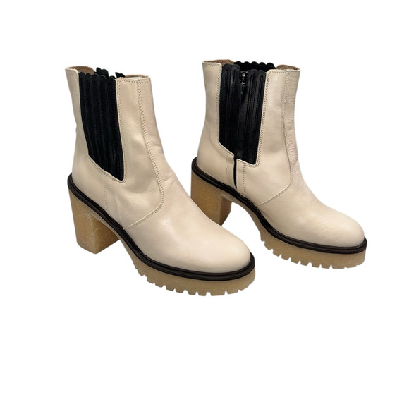 NIB! Free People Leather James Chelsea Chunky Boot in White - Size EU 36 - Picture 7 of 13